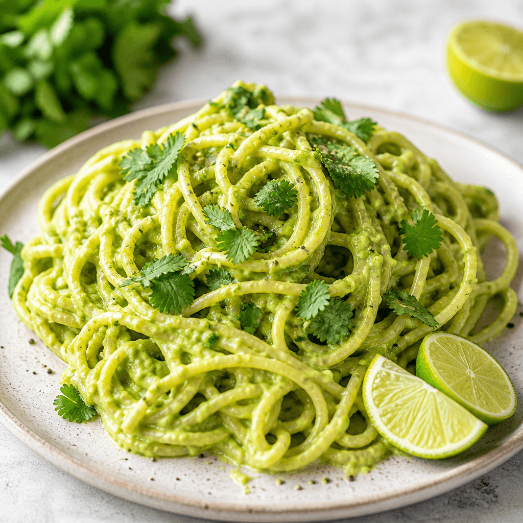 Creamy Avocado Pasta with Lime and Cilantro