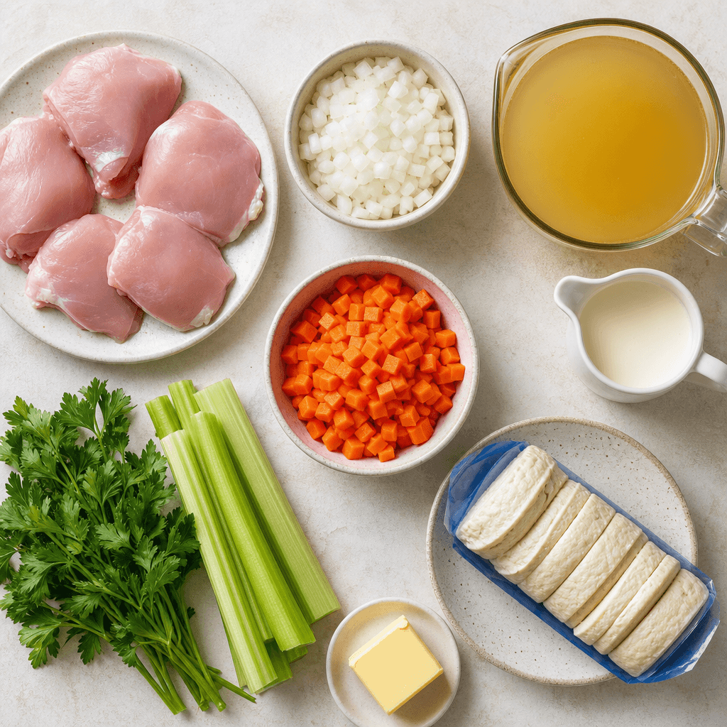 Cozy Instant Pot Chicken and Dumplings ingredients