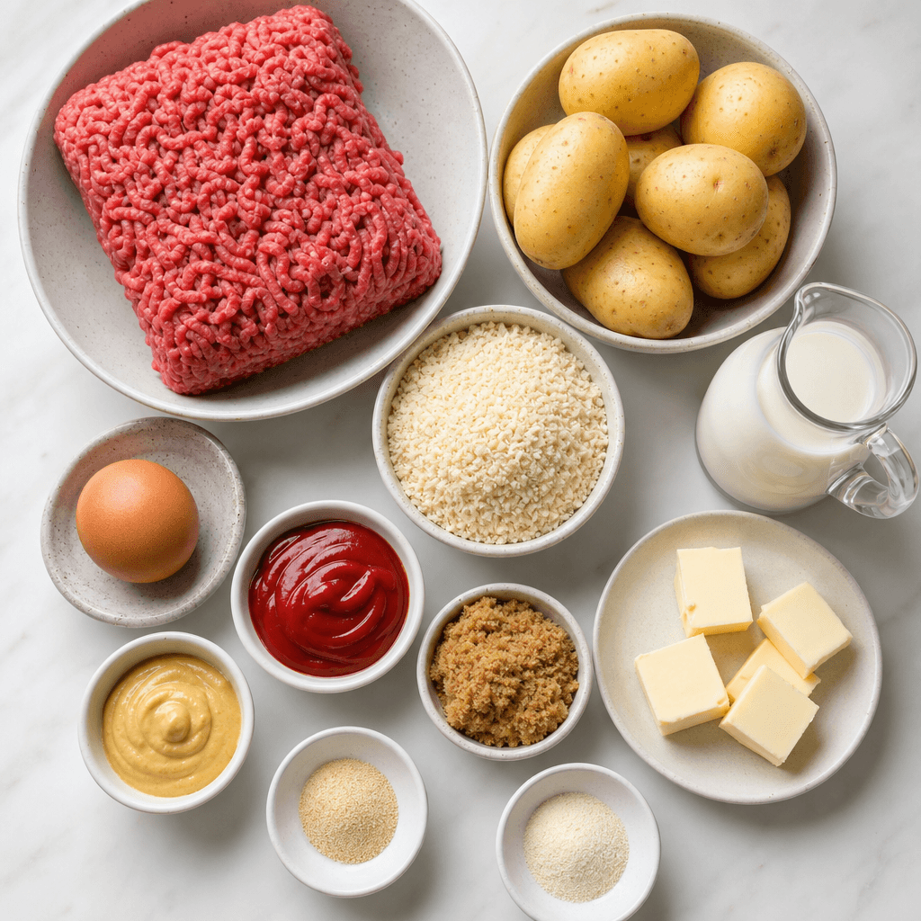 Instant Pot Meatloaf and Mashed Potatoes Dinner Idea ingredients