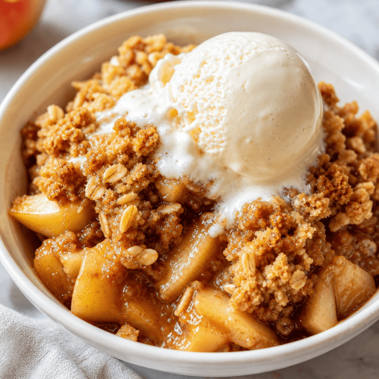 Apple Crisp with Crunchy Oat Topping