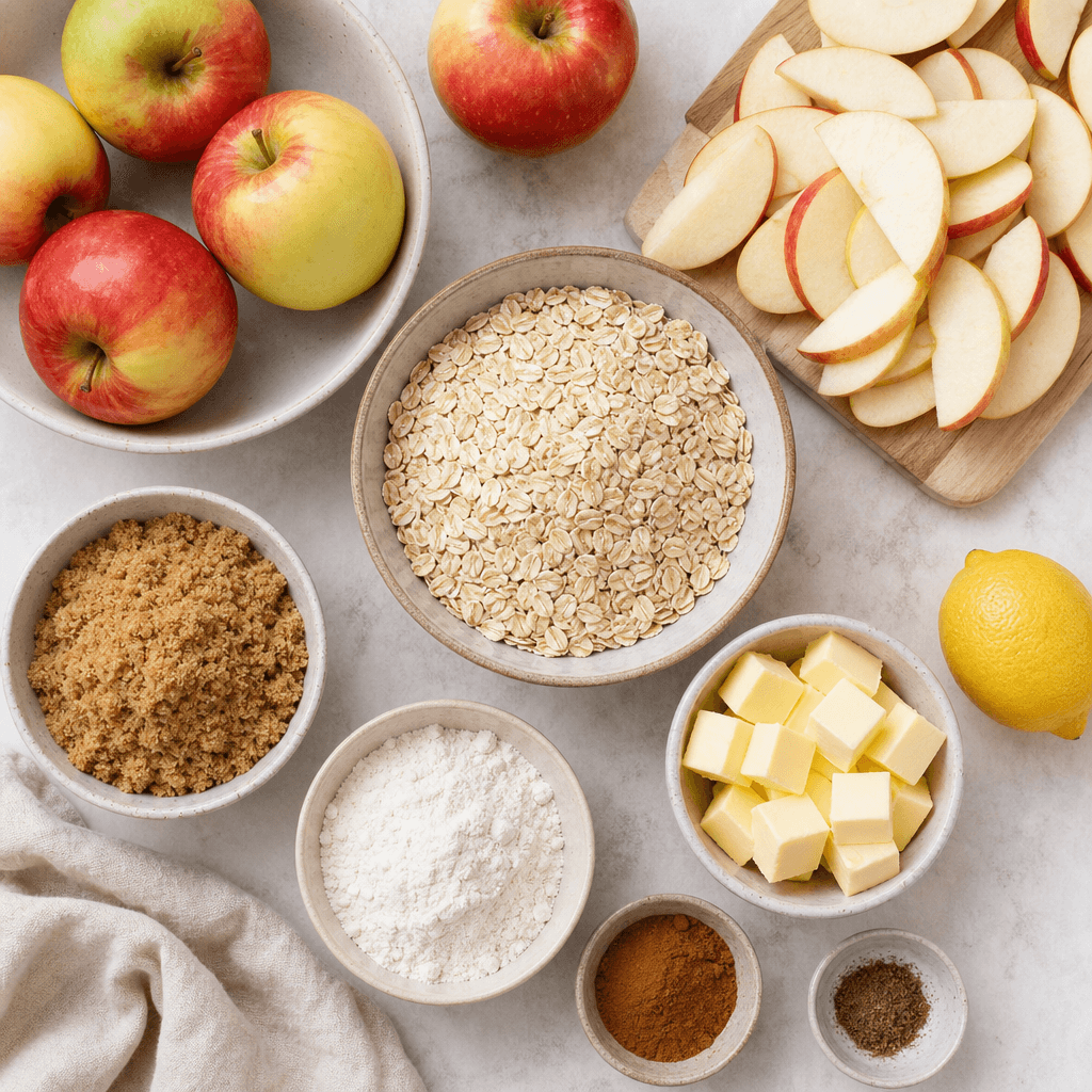 Apple Crisp with Crunchy Oat Topping ingredients