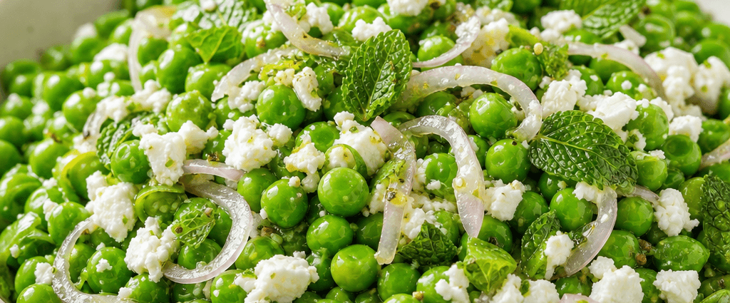 Fresh Spring Pea Salad with Mint and Feta