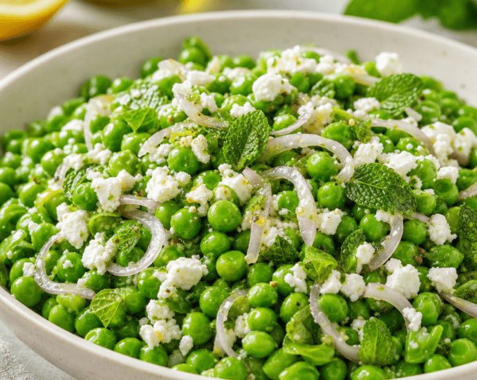 Fresh Spring Pea Salad with Mint and Feta