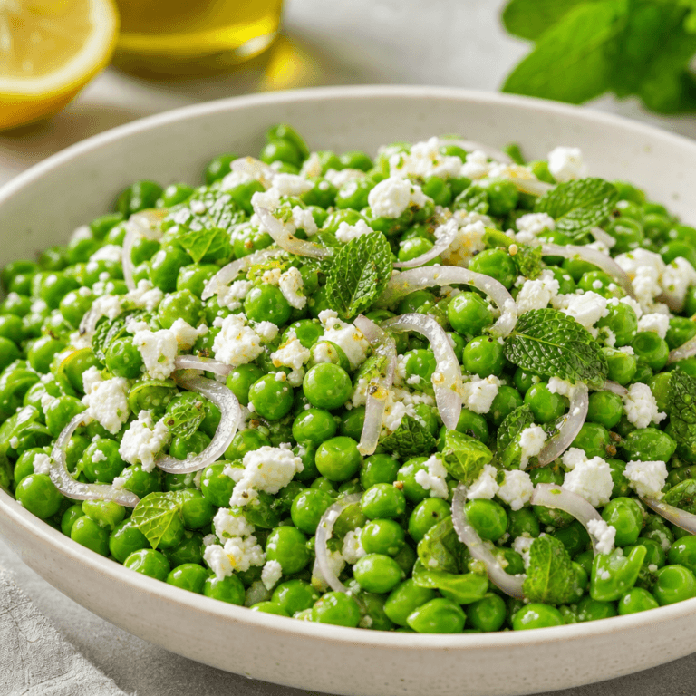 Fresh Spring Pea Salad with Mint and Feta