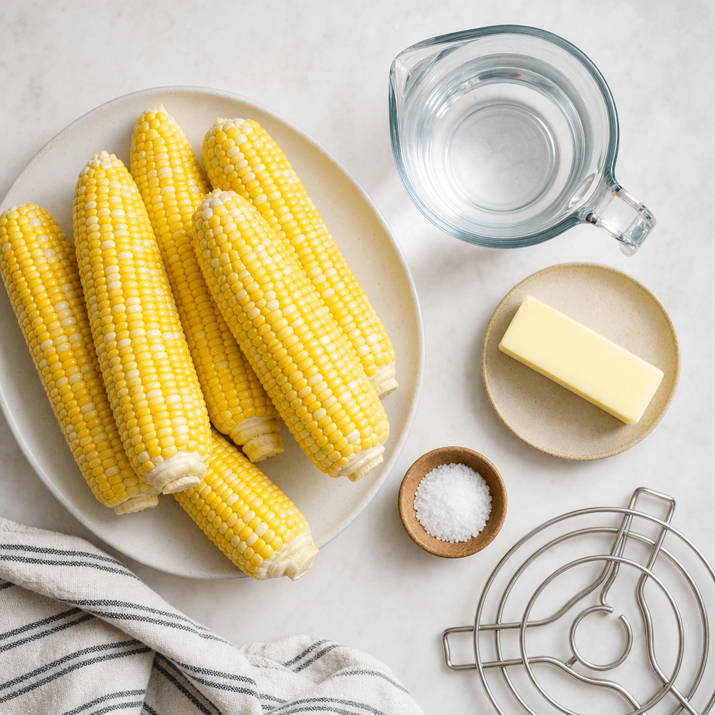 Quick and Easy Instant Pot Corn on the Cob ingredients