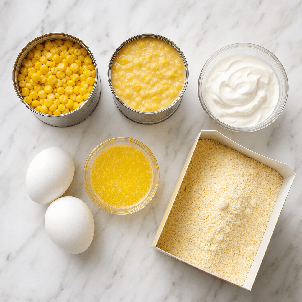 Classic Corn Casserole Recipe You Need to Try ingredients