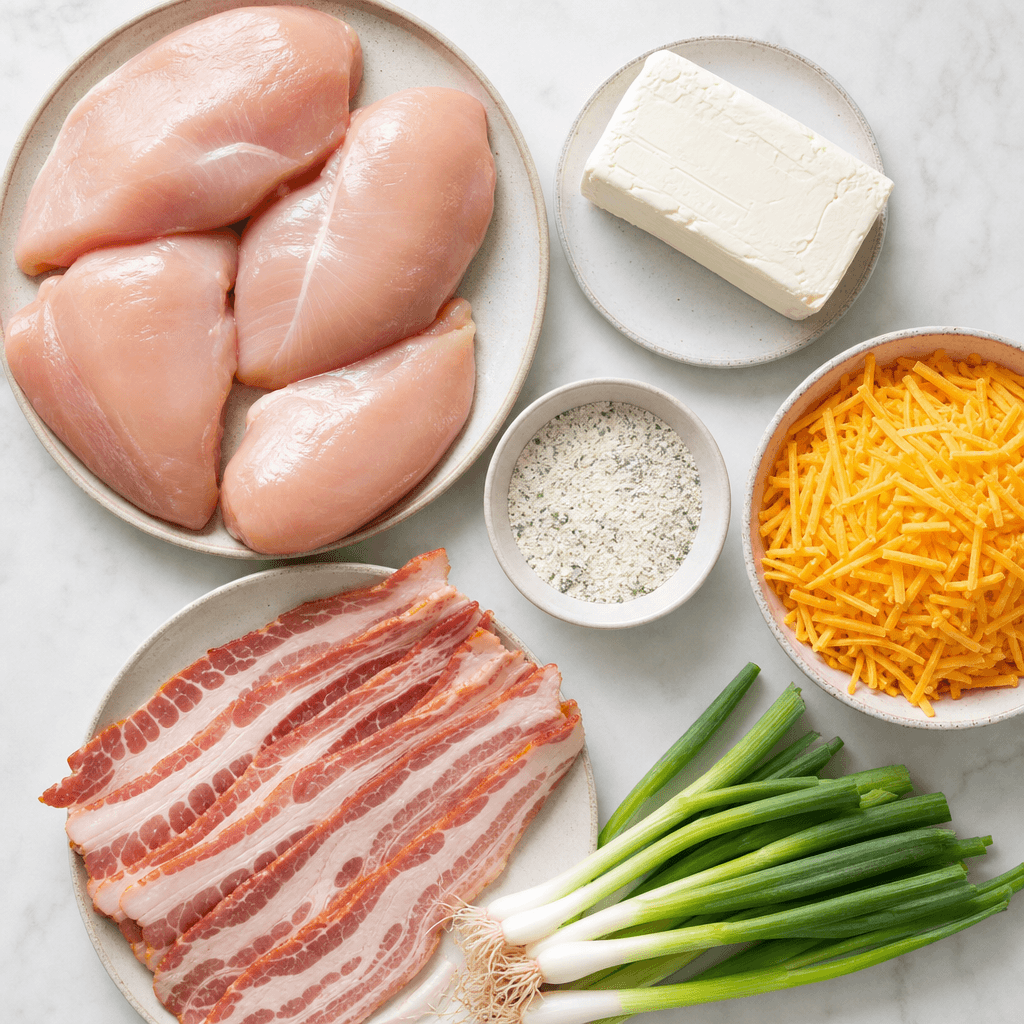 Creamy Slow Cooker Crack Chicken Recipe ingredients