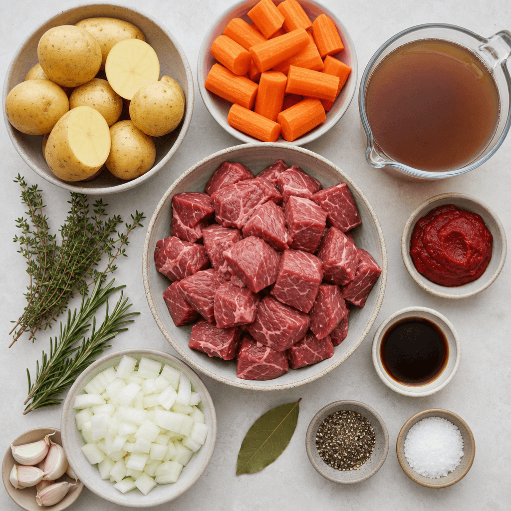 Cozy Instant Pot Beef Stew Recipe ingredients