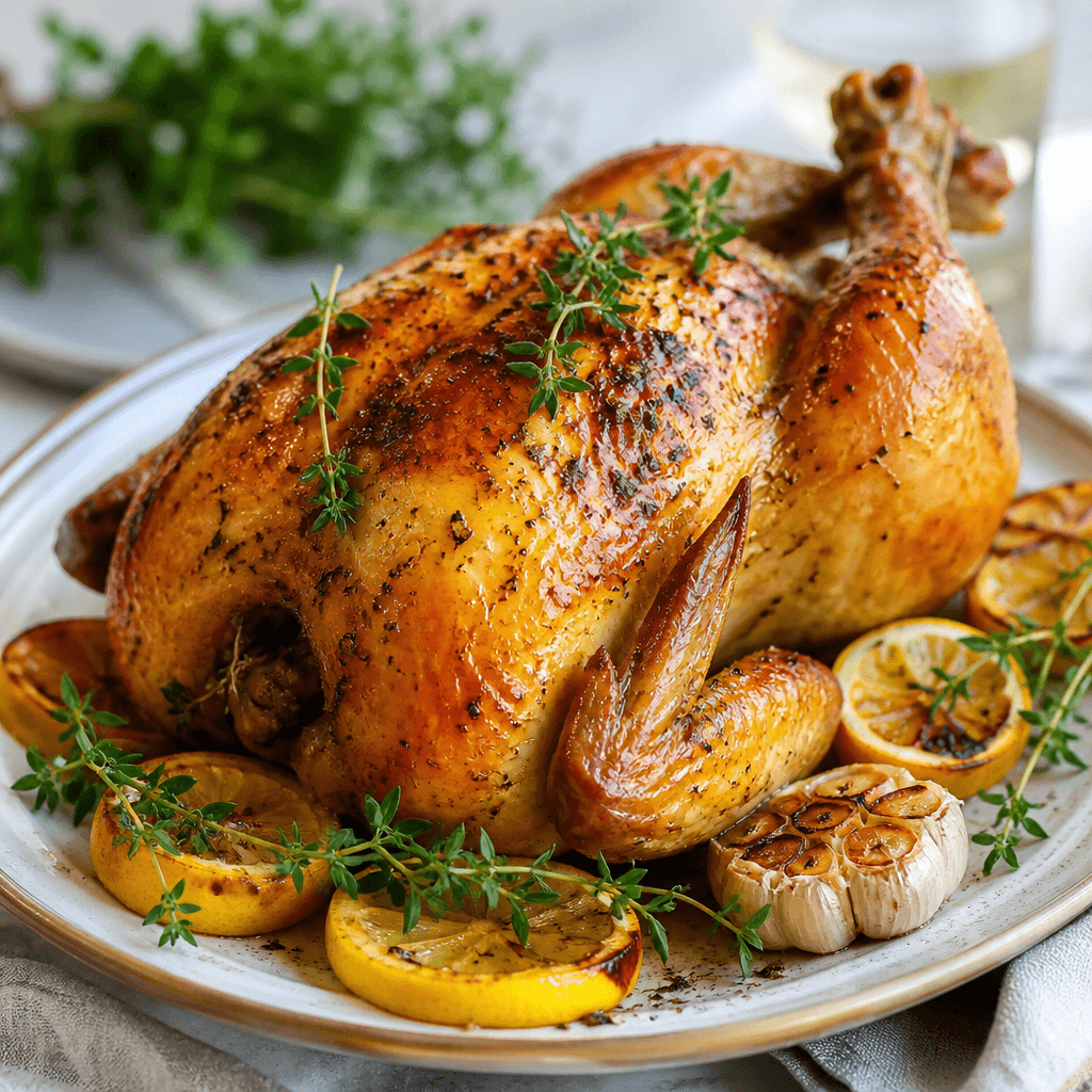 Easy Roast Chicken with Lemon and Thyme