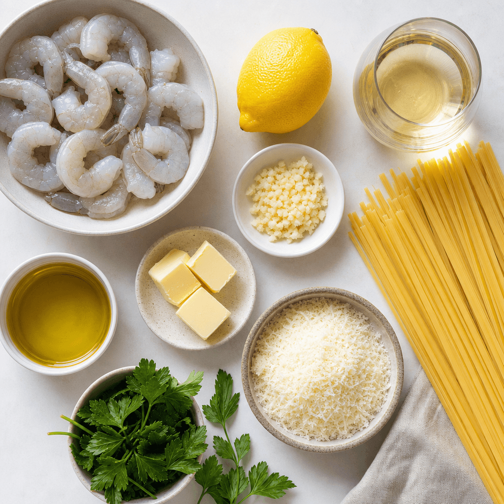 Easy Instant Pot Shrimp Scampi Recipe ingredients