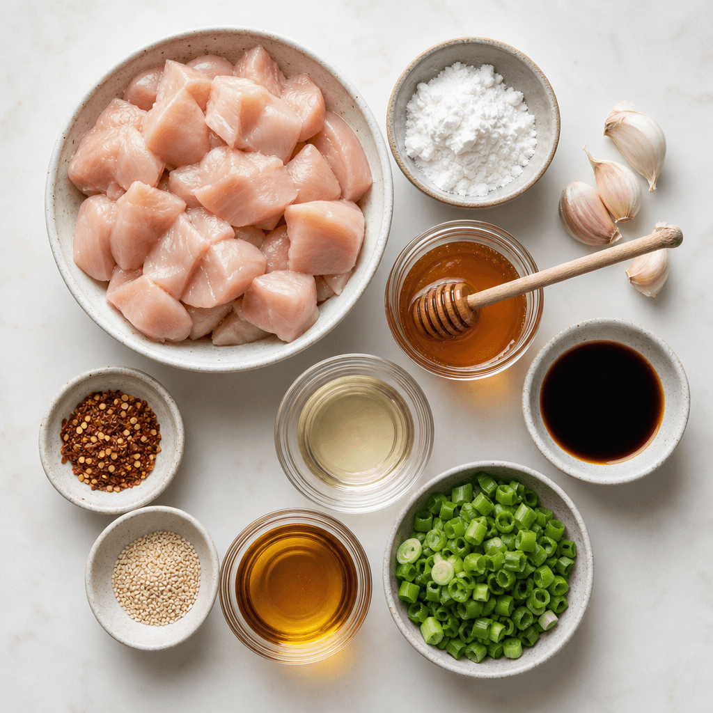 Honey Garlic Chicken ingredients