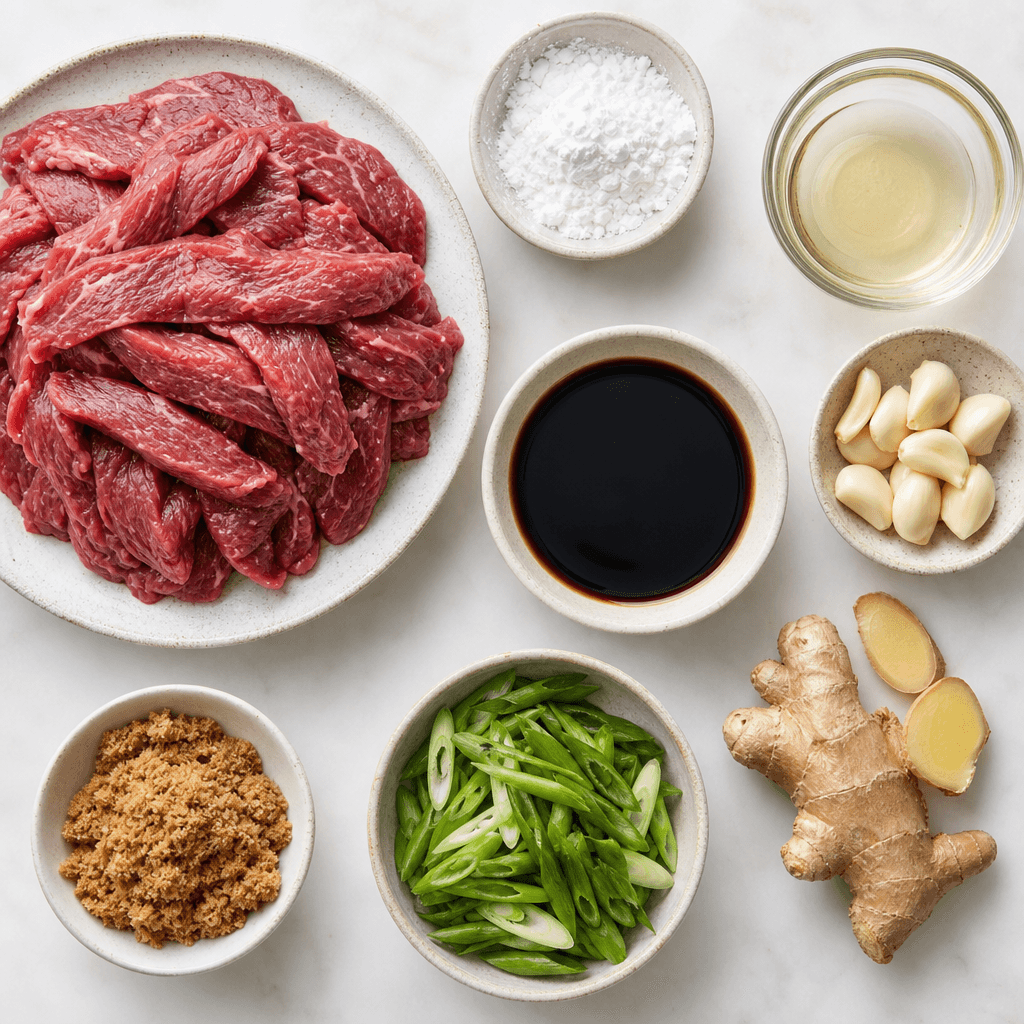 Quick and Easy Instant Pot Mongolian Beef Recipe ingredients