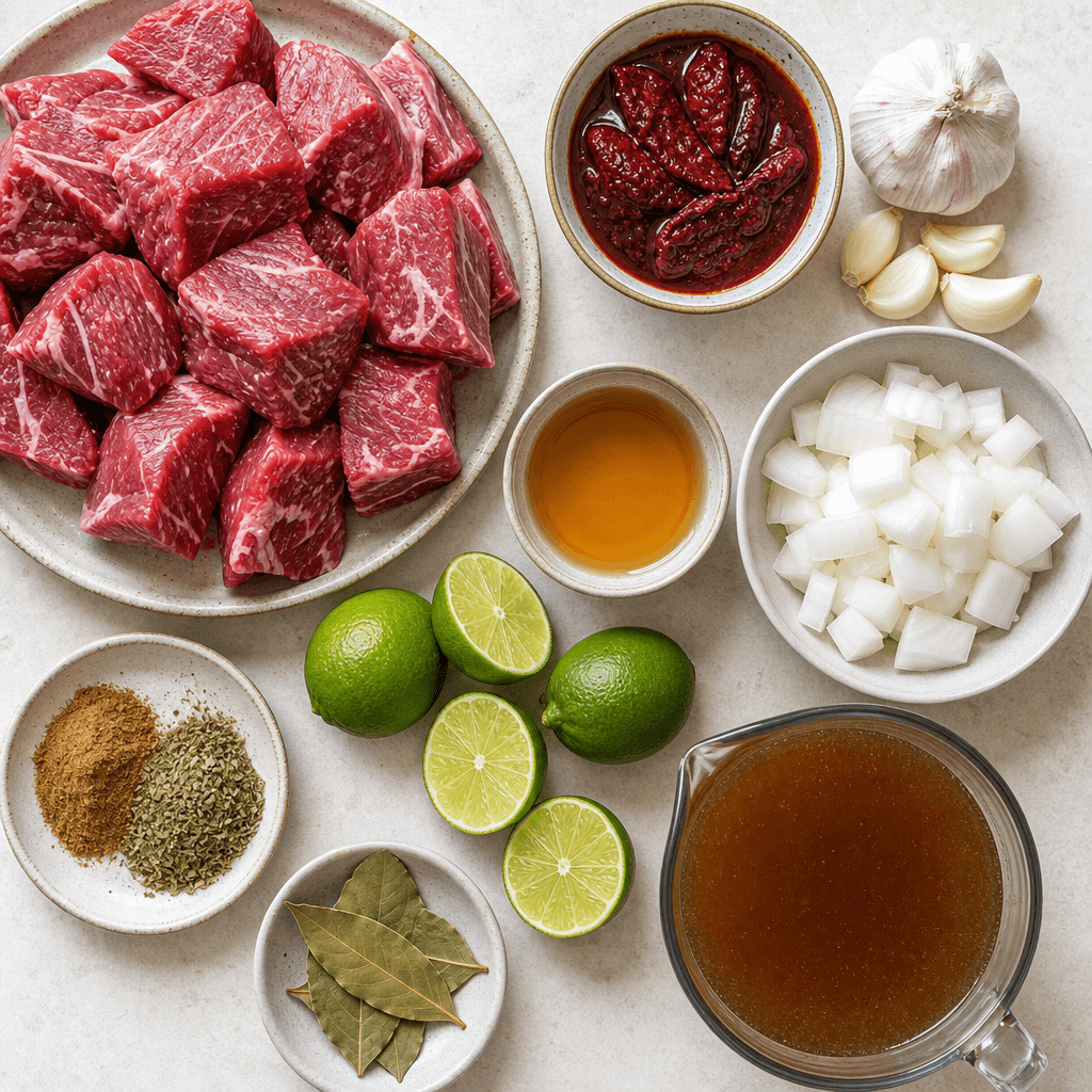 Instant Pot Beef Barbacoa ingredients