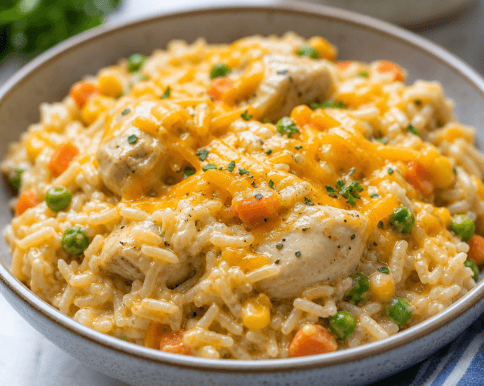 Simple Crockpot Chicken and Rice Casserole
