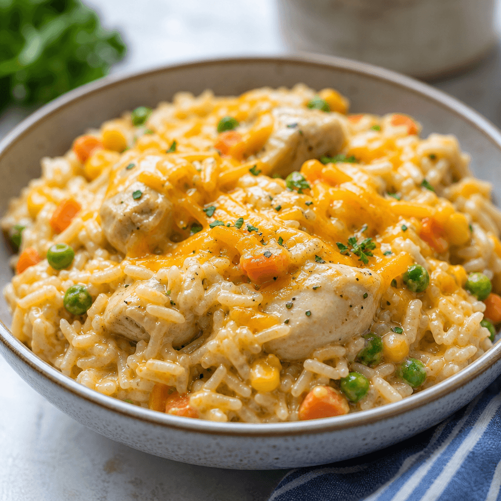 Simple Crockpot Chicken and Rice Casserole
