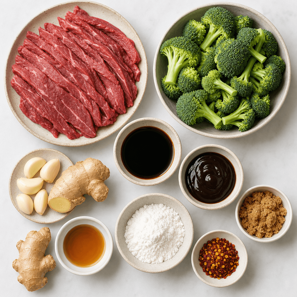 Beef and Broccoli ingredients