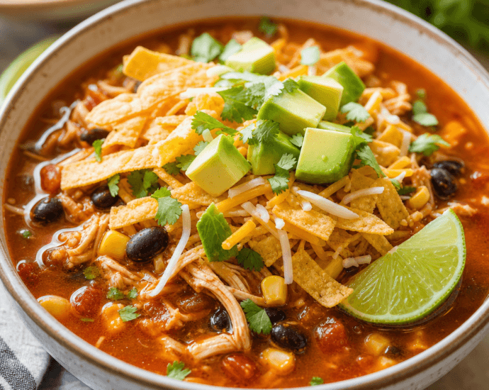 Crockpot Chicken Tortilla Soup