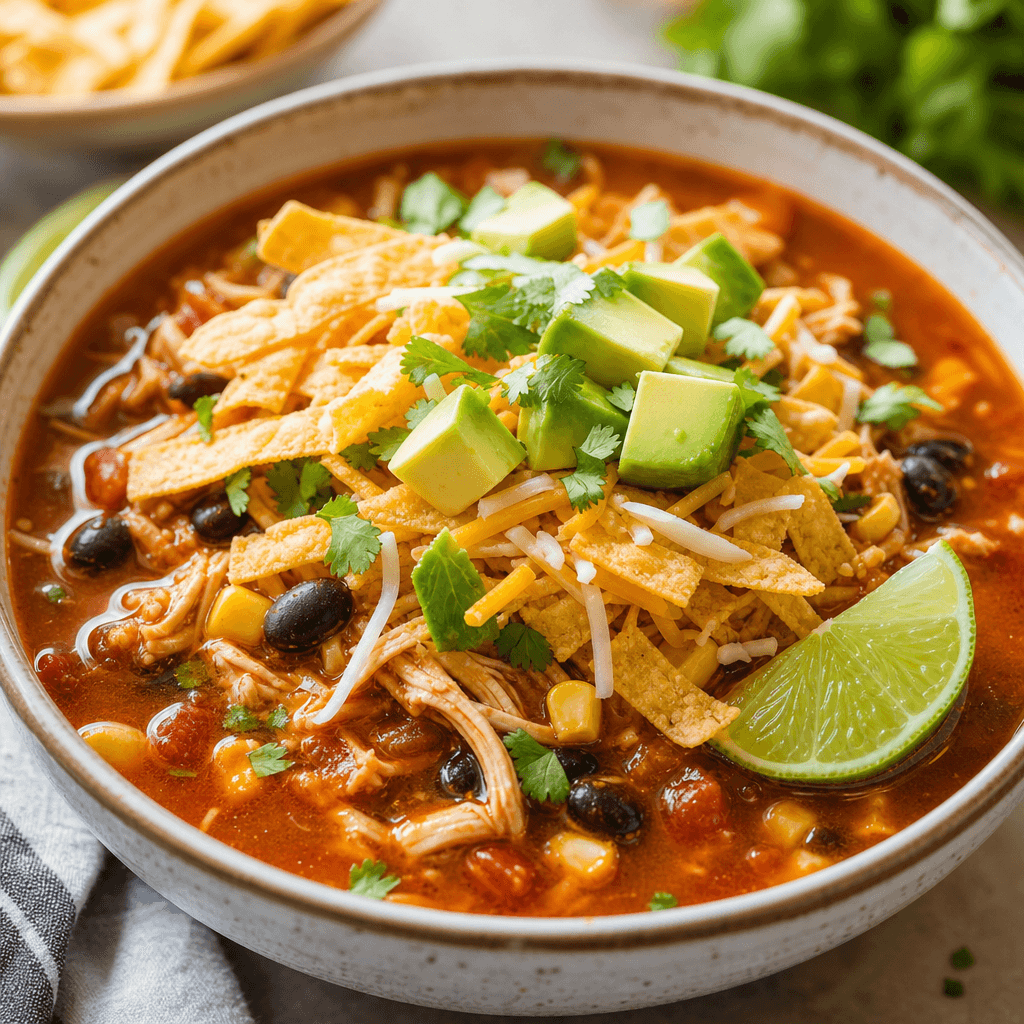 Crockpot Chicken Tortilla Soup