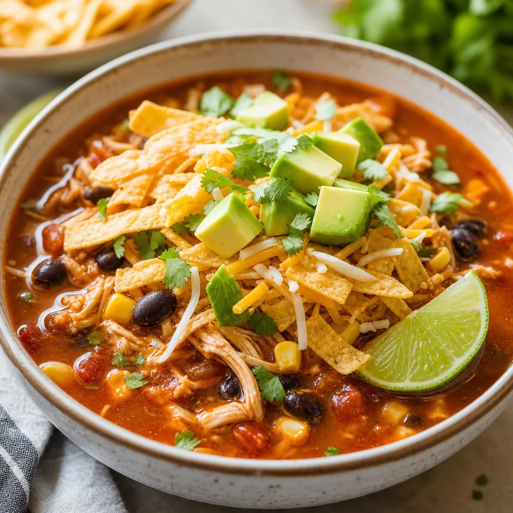 Crockpot Chicken Tortilla Soup