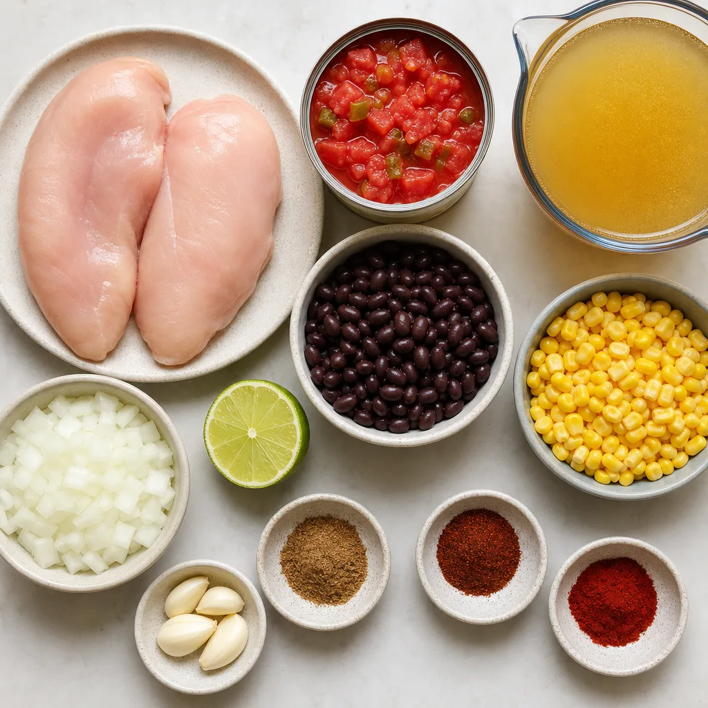Crockpot Chicken Tortilla Soup ingredients
