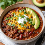 Chili with Canned Beans and Ground Beef