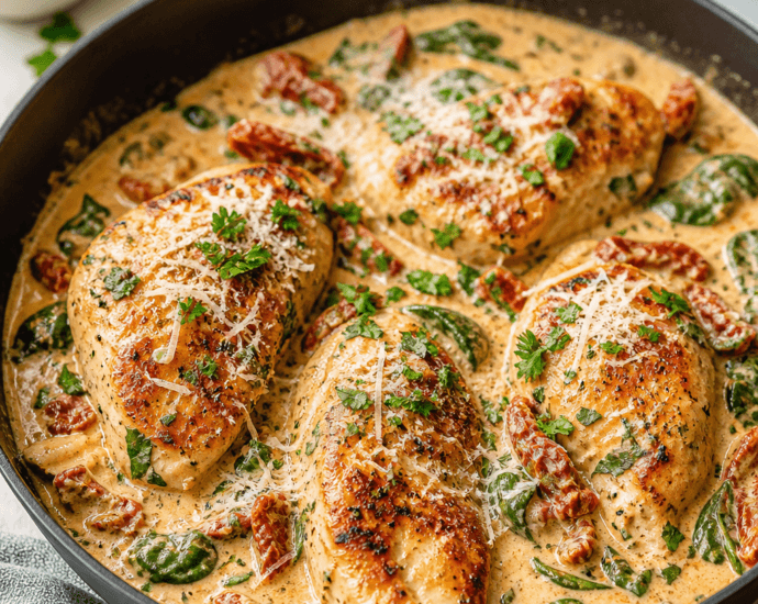 Creamy Tuscan Chicken Skillet Recipe for Easy Flavorful Dinner