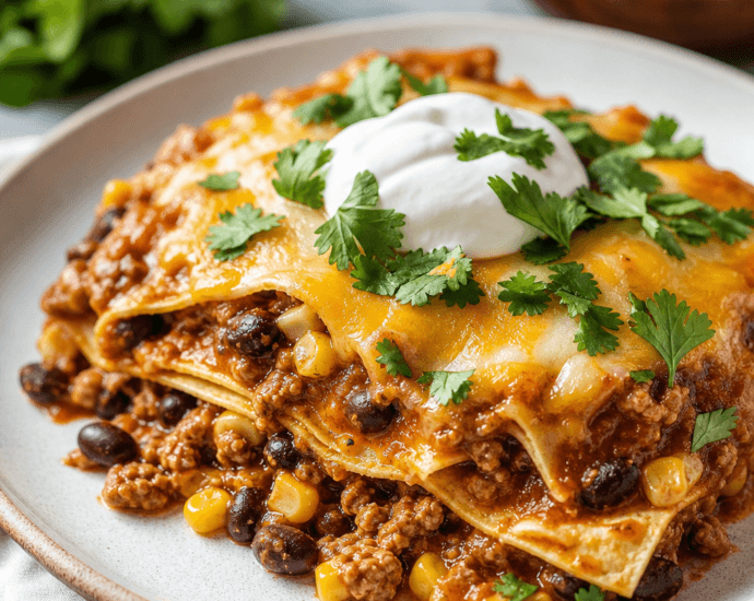 Easy Crockpot Enchilada Casserole