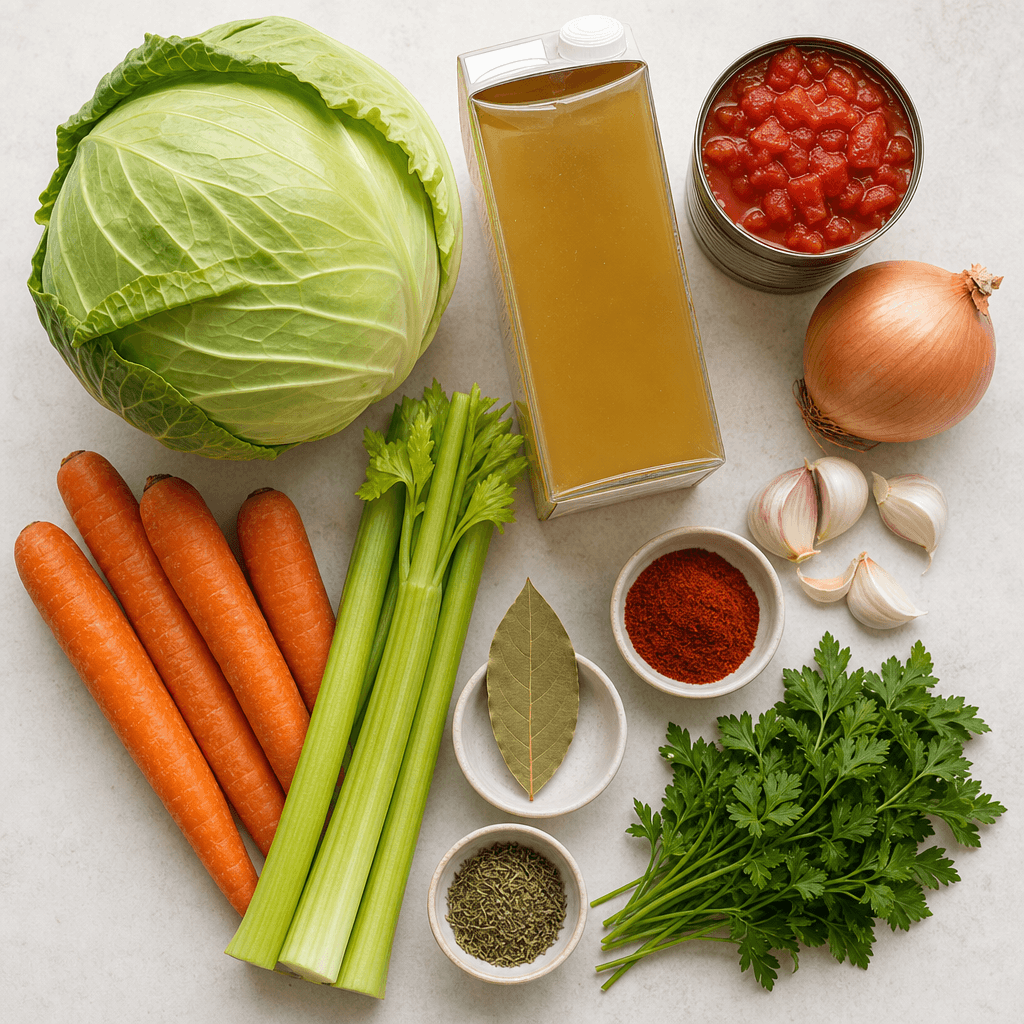 Hearty Cabbage Soup Recipe ingredients