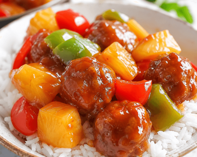 Easy Crockpot Sweet and Sour Meatballs