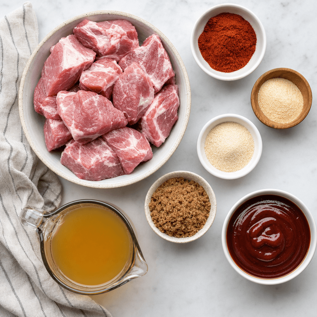 Easy Instant Pot Pulled Pork ingredients