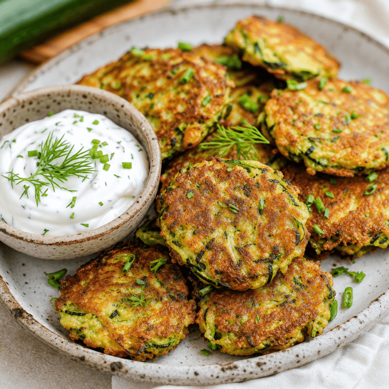 Crispy Zucchini Fritters (Easy 25-Minute Recipe)