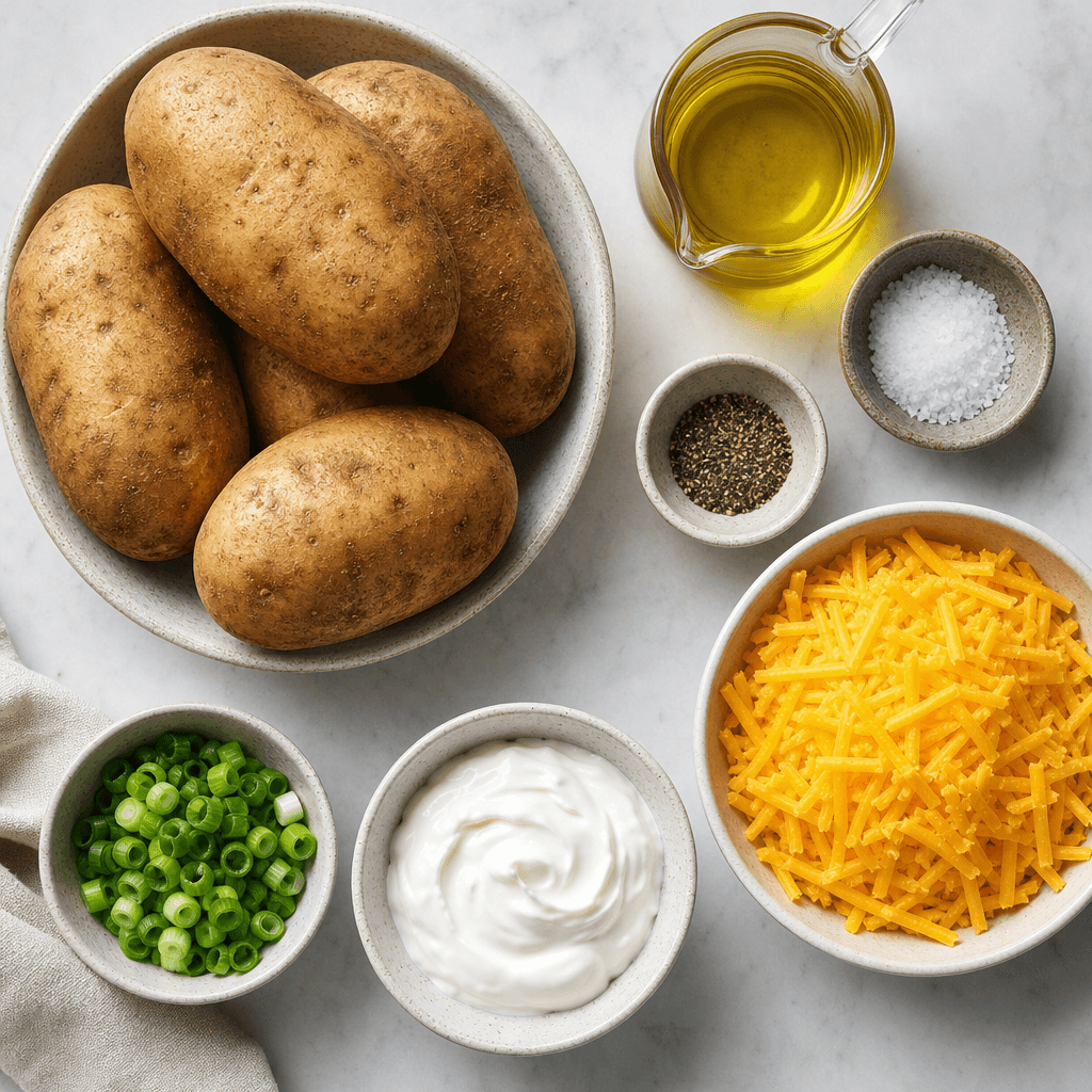 Baked Potatoes with Toppings ingredients