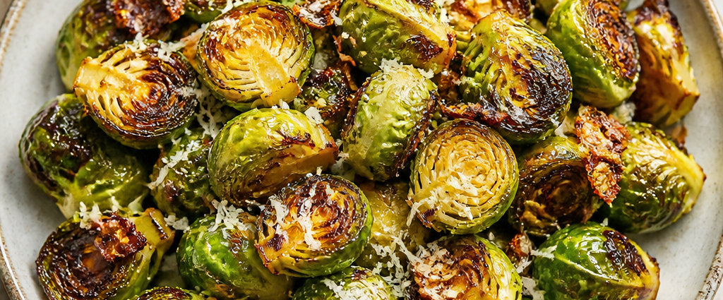 Garlic Parmesan Roasted Brussels Sprouts
