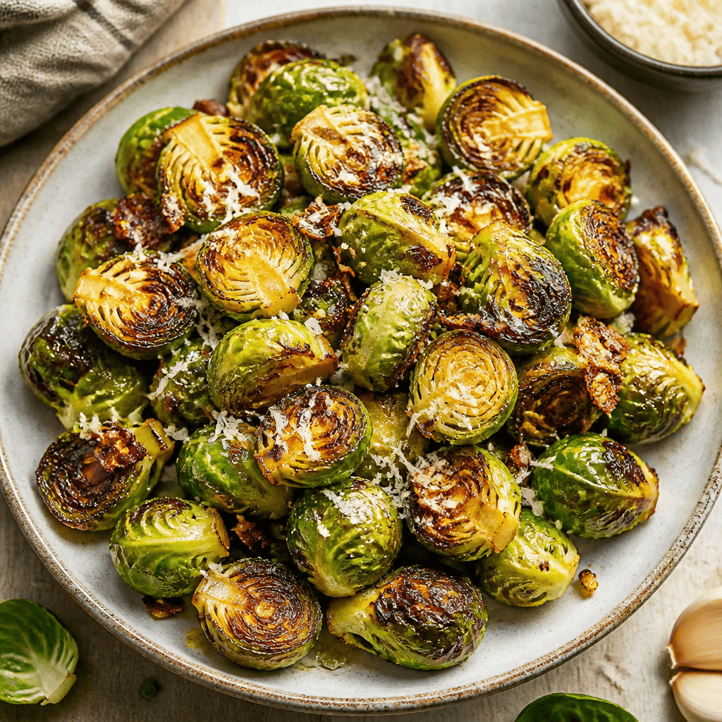 Garlic Parmesan Roasted Brussels Sprouts