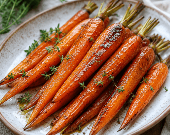 Roasted Baby Carrots with Honey and Thyme