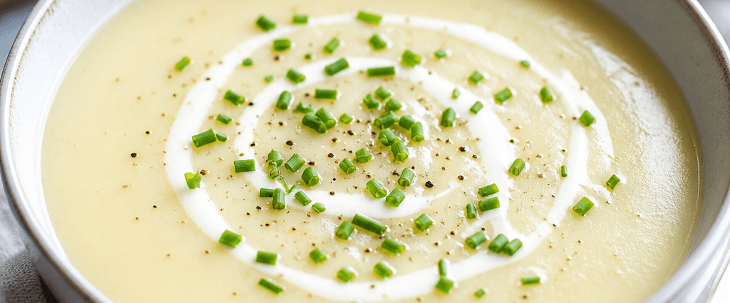 Creamy Potato Leek Soup with Fresh Chives