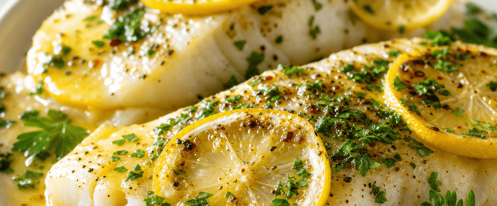 Easy Baked Cod with Lemon Butter Sauce
