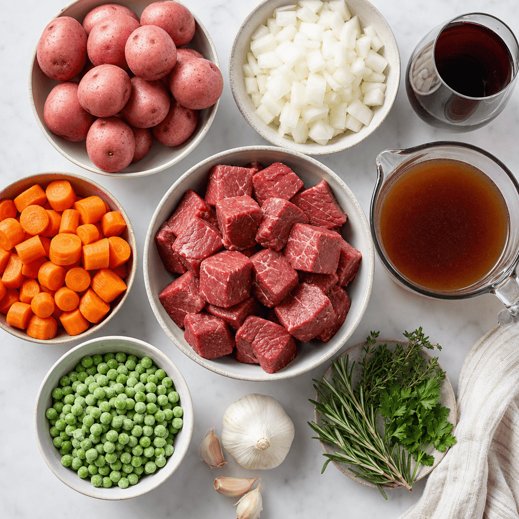 Crockpot Hearty Beef Stew ingredients
