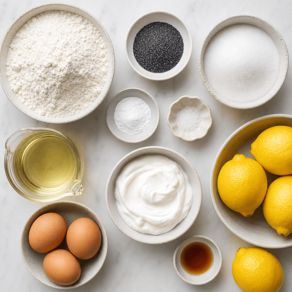 Lemon Poppy Seed Muffins ingredients