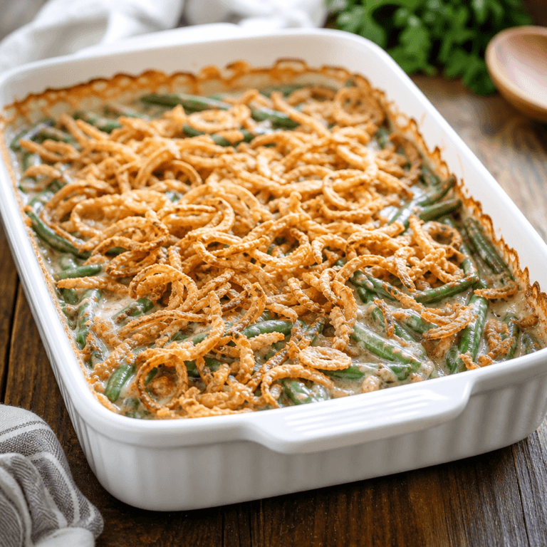 Green Bean Casserole with Crispy Onions