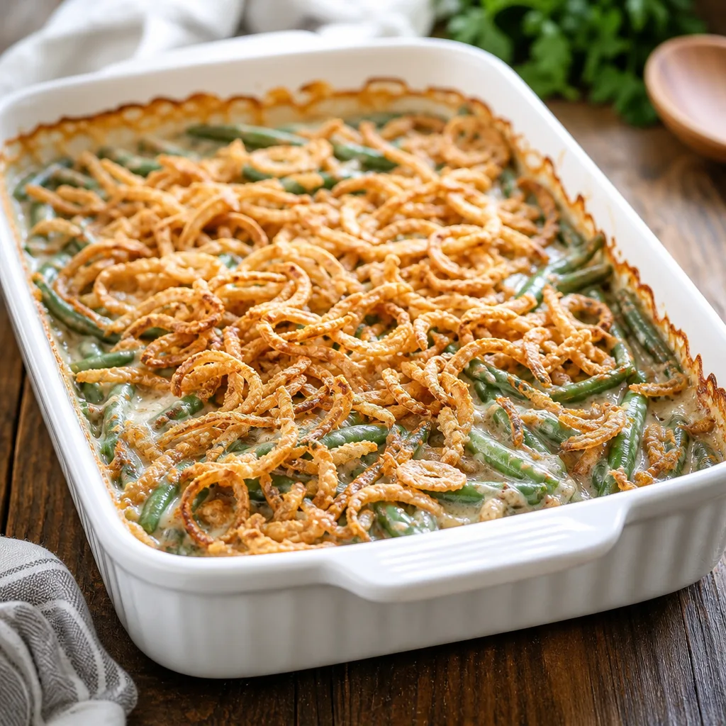 Green Bean Casserole with Crispy Onions