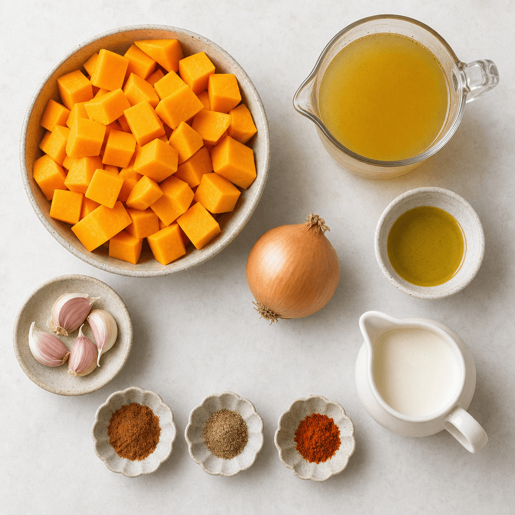 Butternut Squash Soup Shooters ingredients