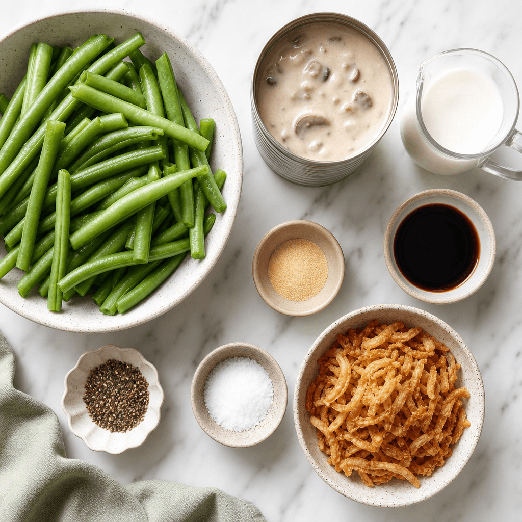 Green Bean Casserole with Crispy Onions ingredients