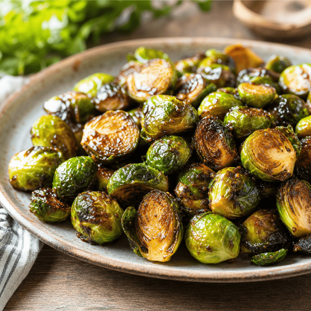 Brown Sugar Balsamic Roasted Brussels Sprouts