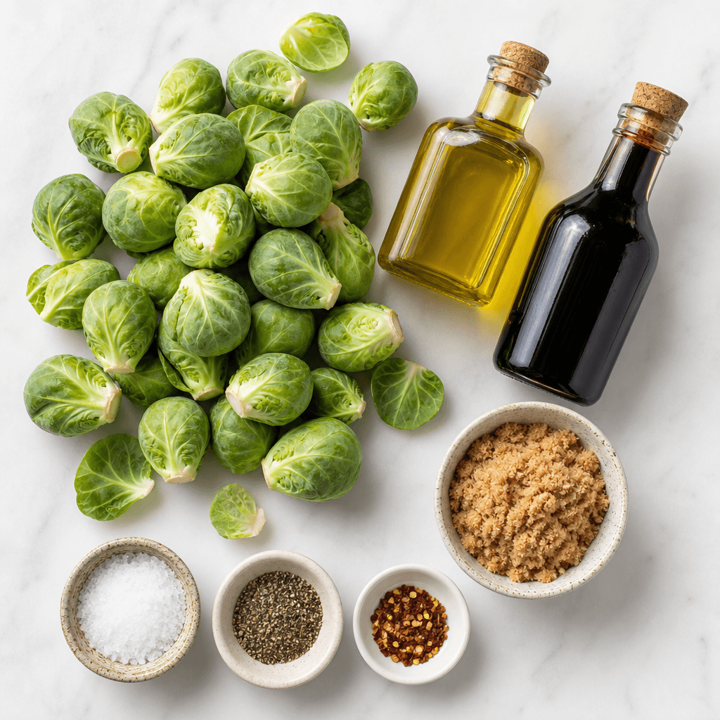 Brown Sugar Balsamic Roasted Brussels Sprouts ingredients