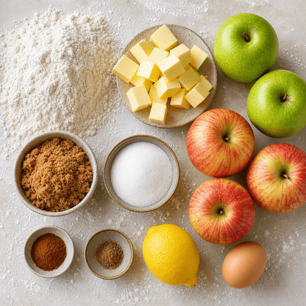 Spiced Apple Pie with Lattice Crust ingredients
