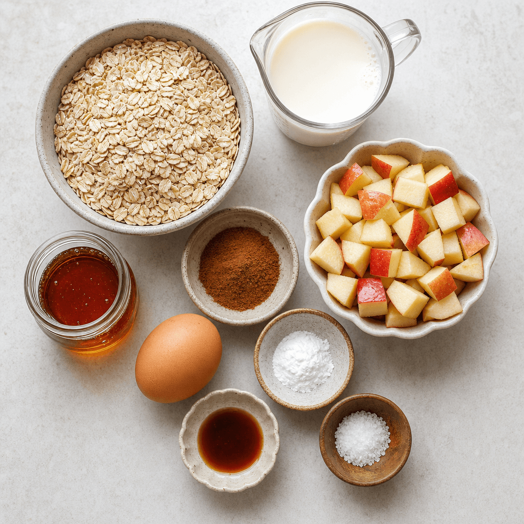 Cinnamon Apple Baked Oatmeal ingredients