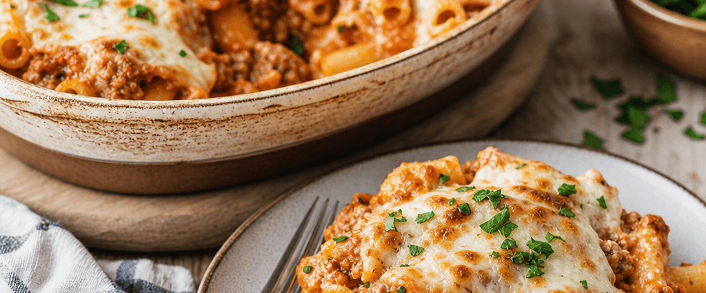 Comforting Baked Ziti with Sausage and Creamy Ricotta