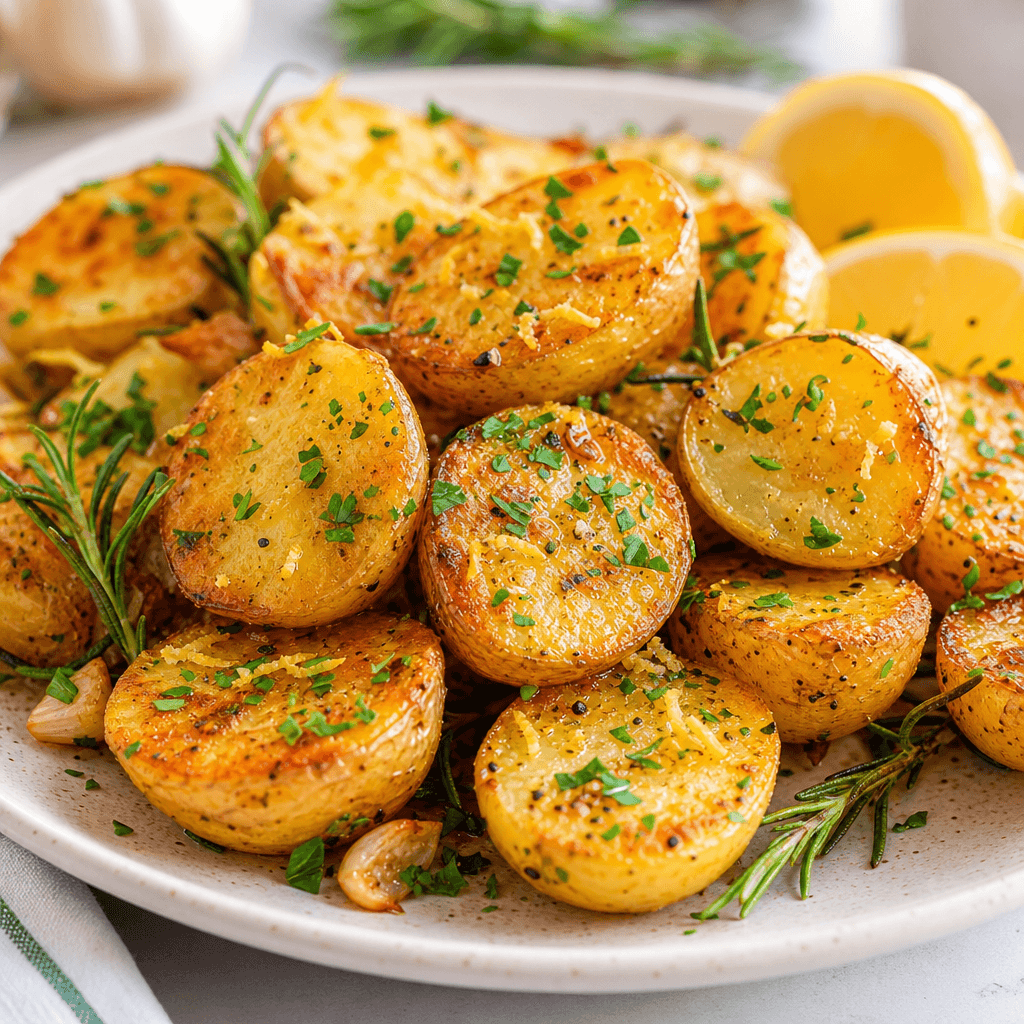 Lemon Garlic Roasted Potatoes