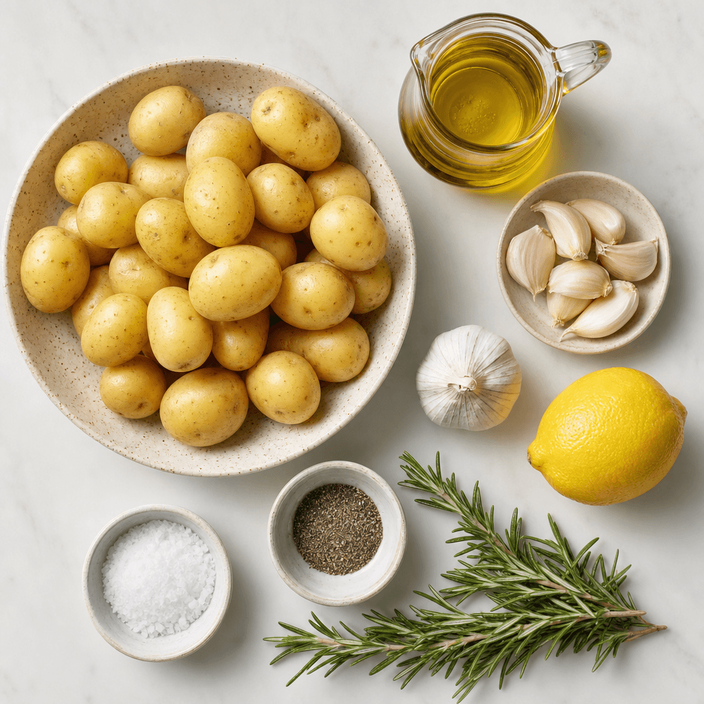 Lemon Garlic Roasted Potatoes ingredients